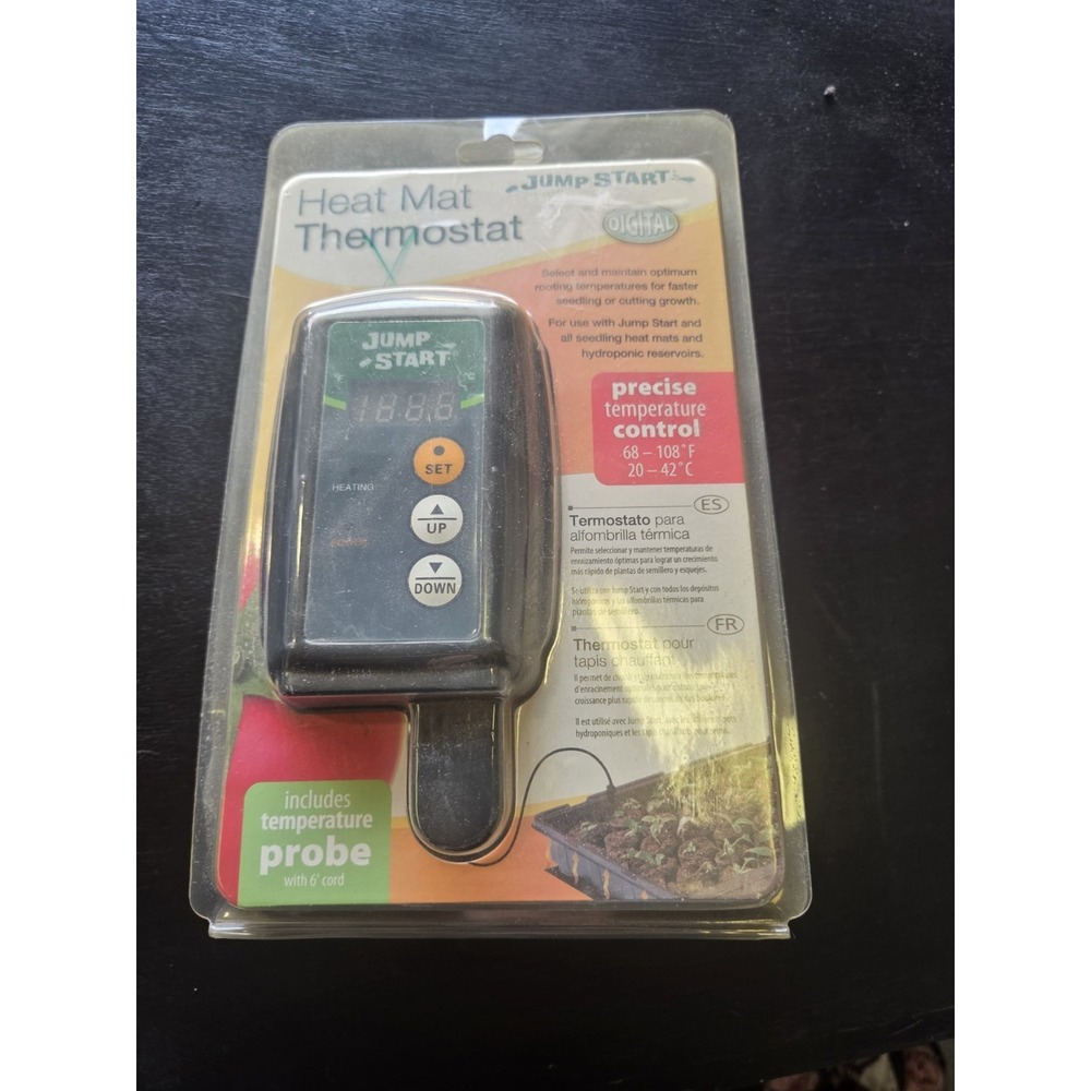 Jump Start Heat Mat Thermostat‎ Precise Temperature Control Digital Untested